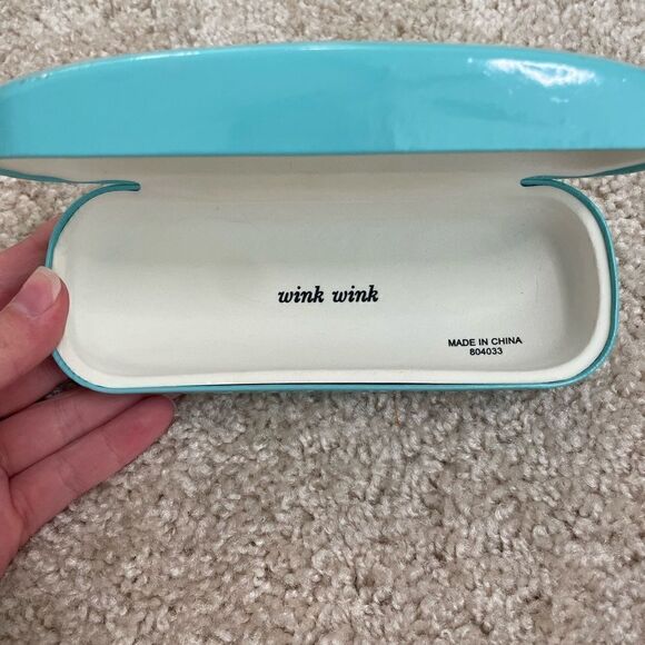 Kate Spade Tiffany Blue Eye Glasses Case - Picture 3 of 8